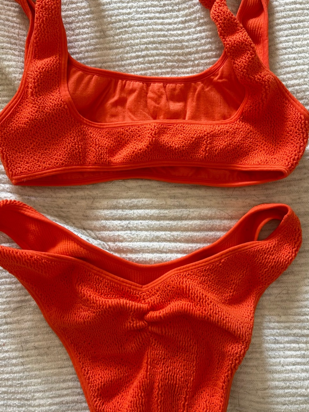 Textured Orange Bikini Set - Picture 2 of 2